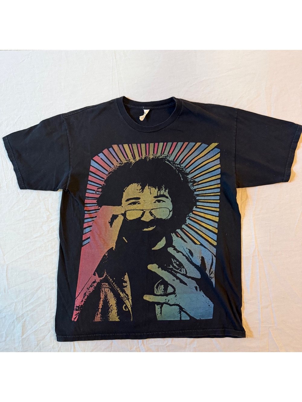 Apparel Activwear Men's Large Black Jerry Garcia Graphic Cotton T-Shirt